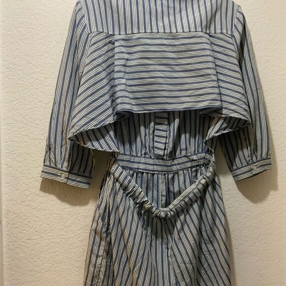 Milly Striped Linen Charlie Romper open back size Small H6 - Picture 8 of 15